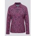 Rabe - 53-123352 Polo met lange mouwen print blauw fuchsia.